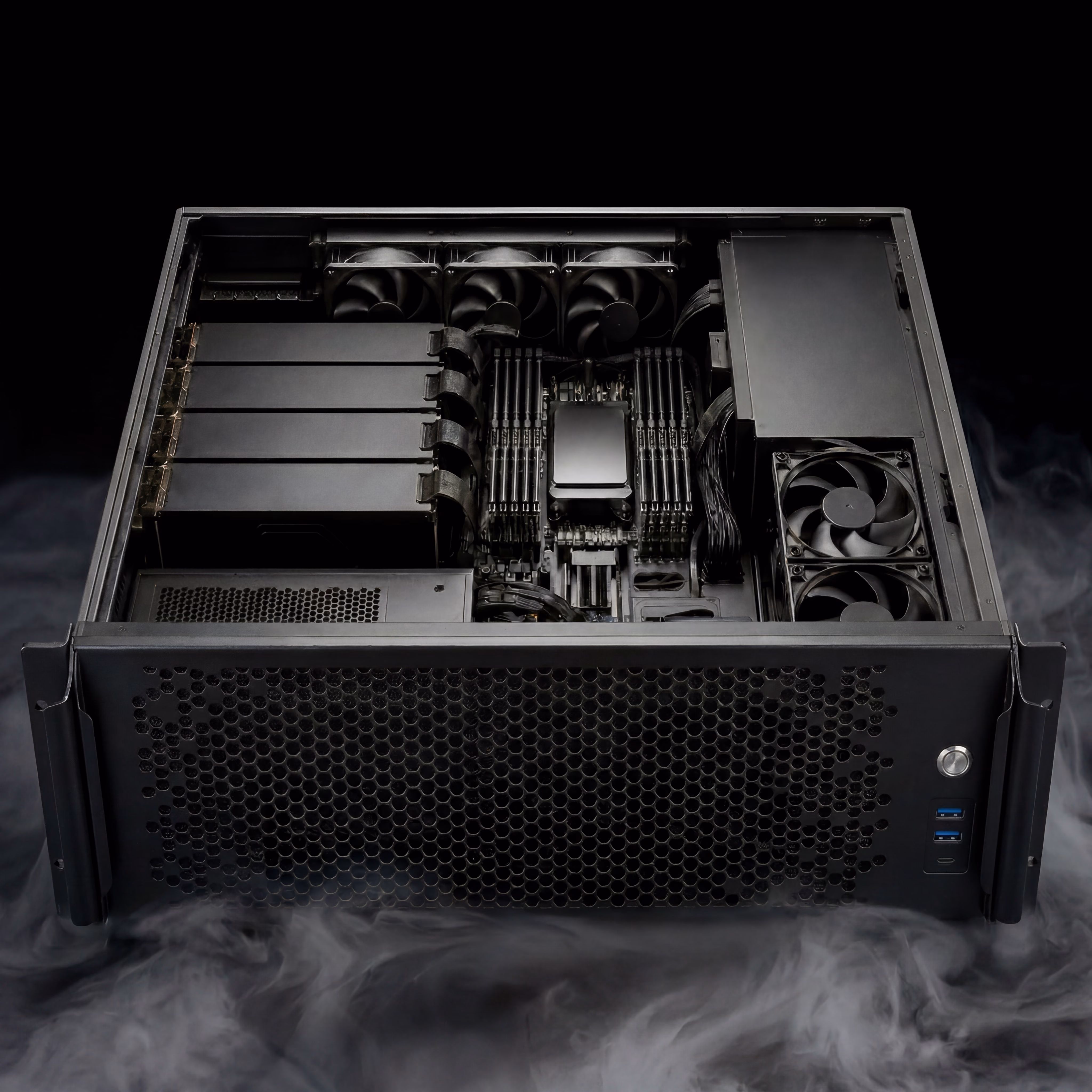 Locai server rack, view 1