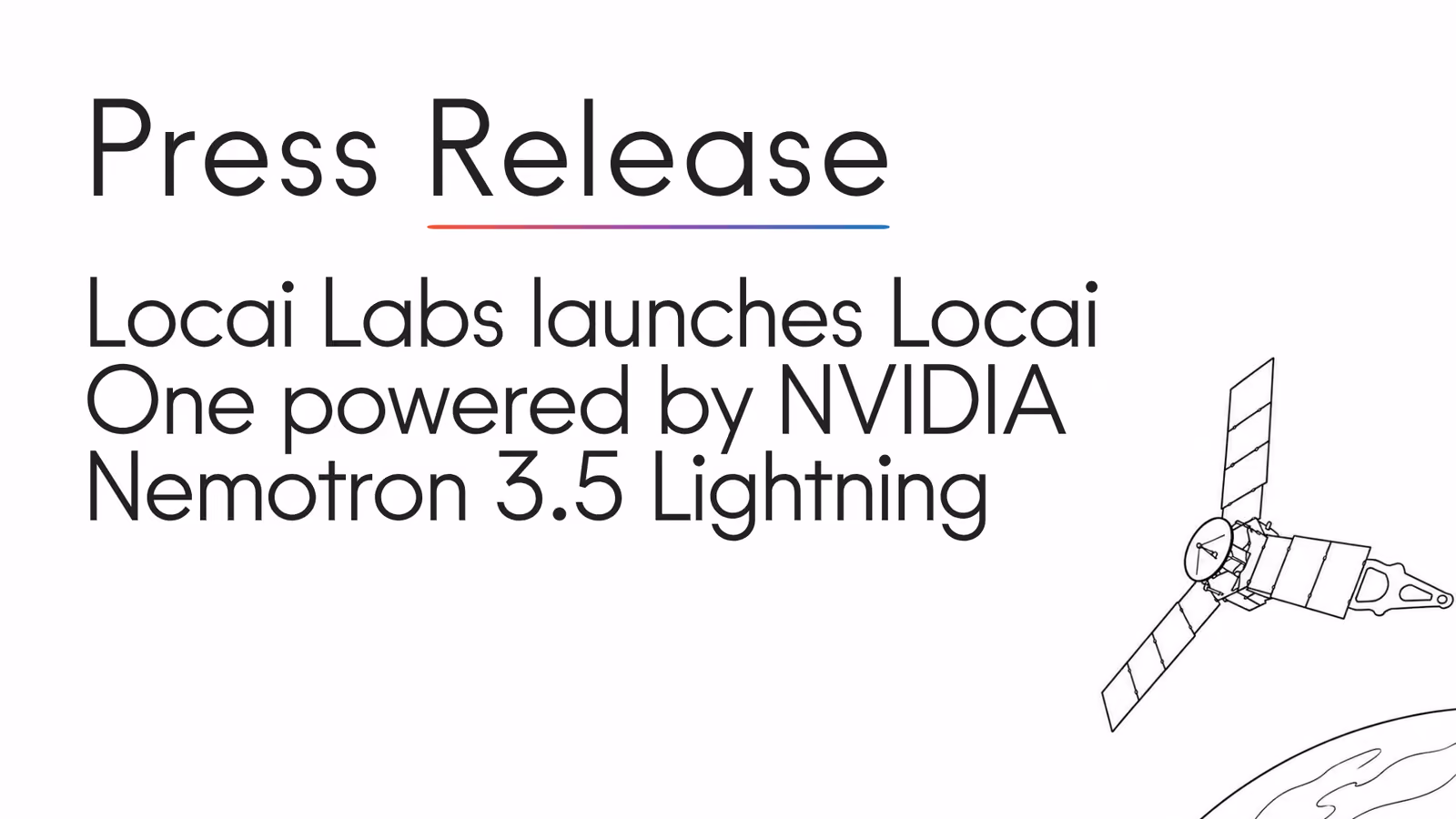 Press Release: Locai Labs launches Locai One powered by NVIDIA Nemotron 3.5 Lightning